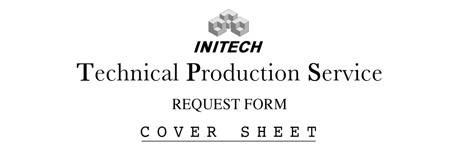 Technical Production Service Request Form